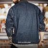 Men's American Retro Denim Detroit Jacket: Washed & Distressed Casual Lapel for Spring