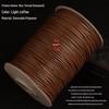 Korean Waxed Leather Cord Unisex Jade Pendant Lanyard Necklace - Red Black Weaving Thread