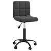 Vidaxl Swivel Office Chair, Black, Upholstered with Velvet