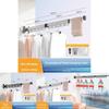 Modern Aluminum Alloy Wallmounted Folding Clothes Drying Rack With Extendable Rod For Indoor And Balcony Use