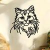Metal Cat Wire Wall Art Minimalist Home Decor for Living Room Bedroom Garden Durable Indoor Outdoor Hanging Ornament