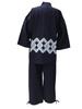 Original Denim Samue Sturdy Yet Soft Samue with Pattern All Year Round Waist Pattern Navy Yoshiwara Jumpsuit 4L [Edoten] (100% Cotton) Men's
