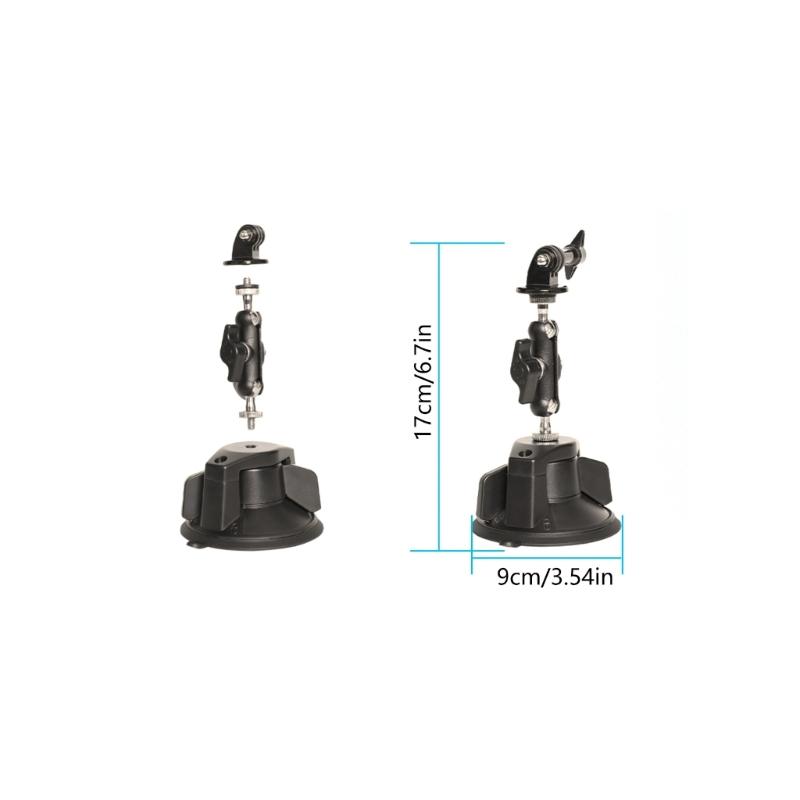 Quick Installation Dashboard Suction Cup Mount for Action 6 Camera Multiple Directional Rotation for Flexible Viewing