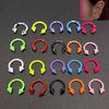 Painted C-Shaped Stainless Steel Nose and Ear Cartilage Stud Ring