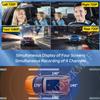 1080P Video Recorder Car 3/4 Channels 360° Dash Cam Car DVR Parking Monitor Front Right With Rear View Night Vision Black Box
