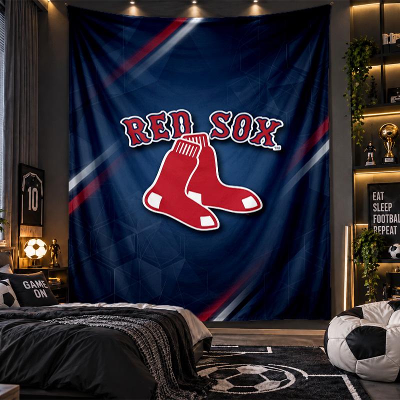 Wall Hanging Tapestry Boston Red Sox Print Cloth for Living Room Bedroom Home Decor