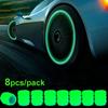 1/4/8pcs  Luminous Car Tire Valve Cap Fluorescent Night Glowing Decor Motorcycle Bike Wheel Nozzle Dustproof Tyre Valve Stem Cap