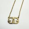 Used GIVENCHY GG Logo Vintage Necklace Gold Tone Chain Women's Total Length 38cm