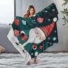 Tuniu Christmas Santa Claus Print Blanket Cozy Soft Warm Bed Sofa Throw Blanket Gift for Kids Adults