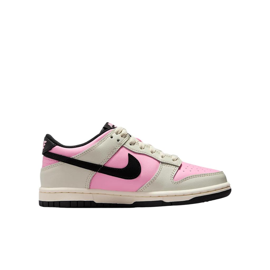 Nike Dunk Low GS Pink Rise Light Orewood Brown Kids Sneakers Pale-Ivory Black FB9109-601