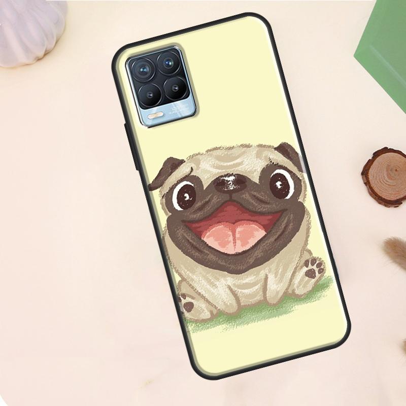 

Funny Pug Dog Case For Realme C67 C71 C63 C61 C55 C51 C53 C35 C65 C75 11 12 13 14 Pro Plus GT6 GT7 15 Pro Realme GT6