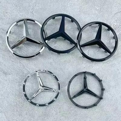 ABS 3D Star Logo Hollow Badge Sticker Car Steering Wheel Center Emblem For Mercedes Benz AMG GLK W202 W204 W210 W211 W212 W220