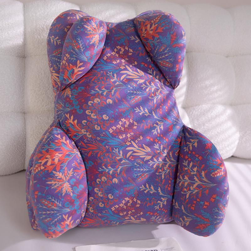 Cushion That Conforms To The Spinal Curve Neck Support Pillow Active Printed and Dyed Fabric Waist Support Mat Convenient To Carry Cushions 1pcs