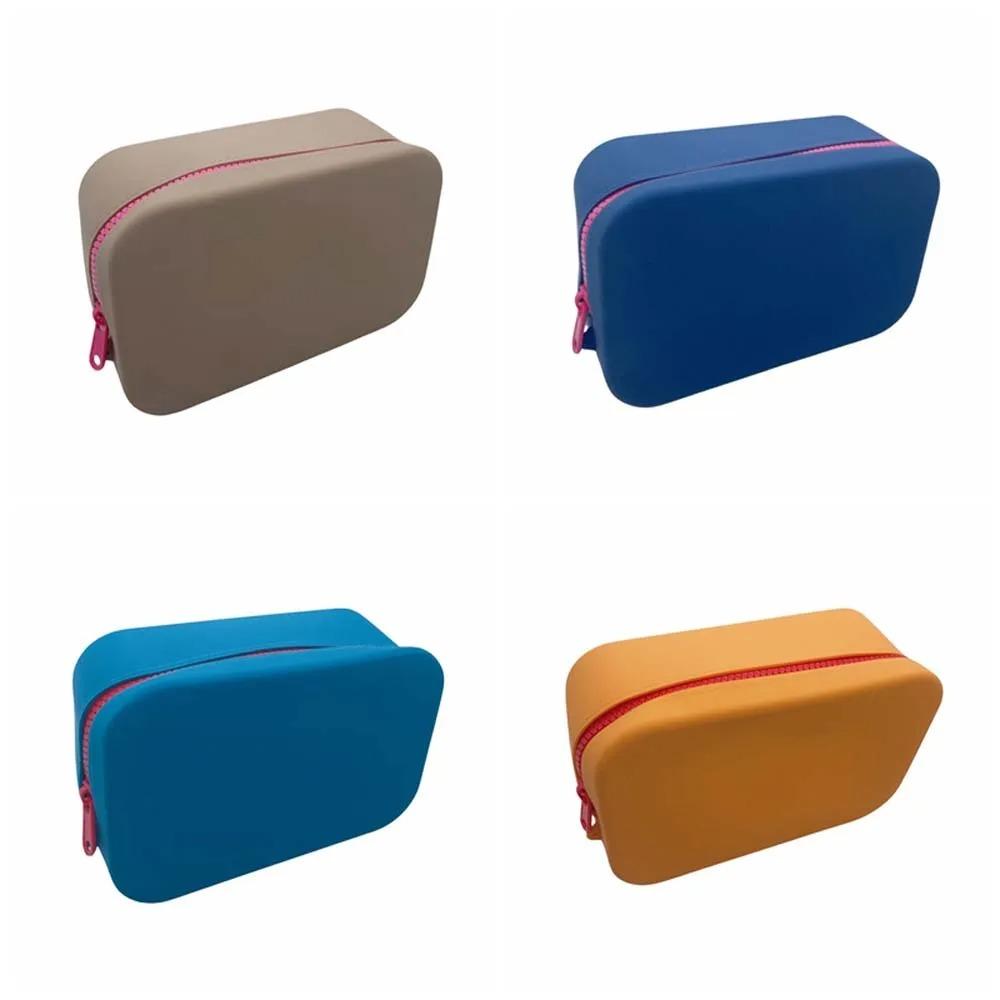 Travel Organizer Accessories Large Capacity Silicone Coin Purse Waterproof Data Line Lipstick Bags Zipper Cosmetic Bag