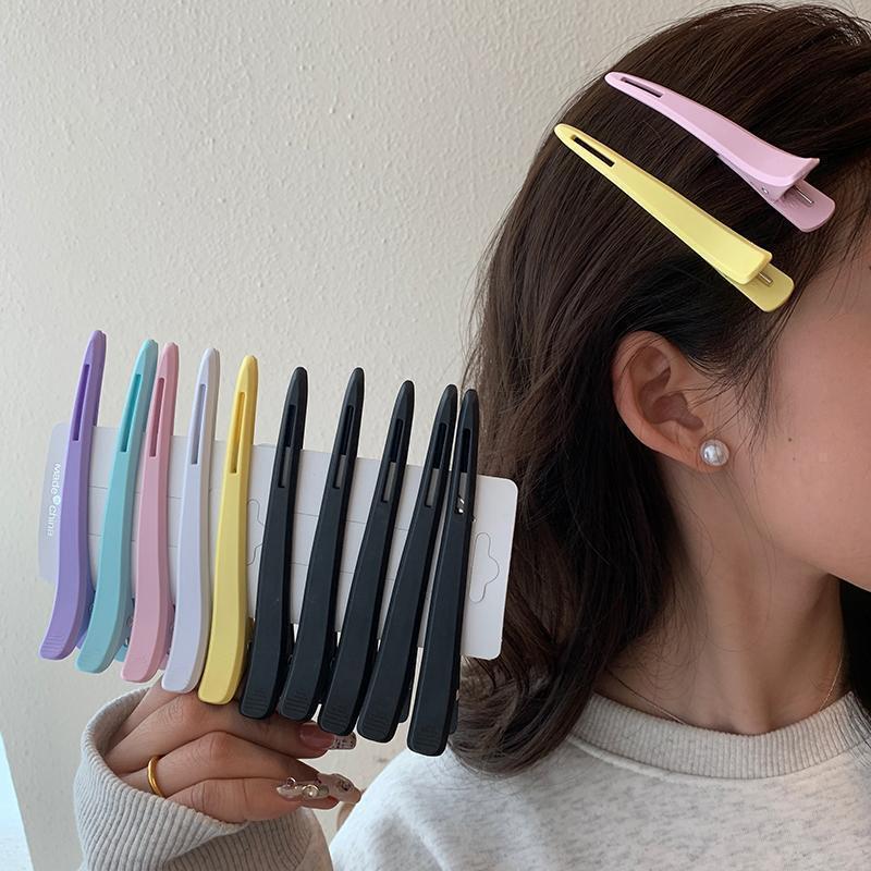 6Pcs Barbershop Accessories Long-Mouthed Duckbill Clip Hair Stylist For Hairdressing Barber Shop Styling Tool Care Beauty Health