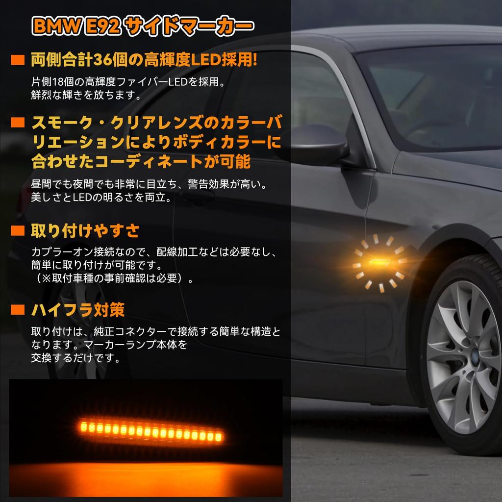 GemPro LED Side Marker 1 Series E81 E82 E87 E88 Car Inspection Compatible 3