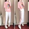 Summer Short-sleeved Sports Suit for Women, Fashionable and Trendy, Student Korean Style Casual Two-piece Summer Suit