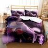 Genshin Impact Raiden Shogun Bedding Set Printed Bed Set With Pillowcase Bed Duvet Cover Soft Queen King Size Bedclothes Home