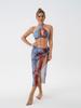 1011 Mesh Skirt Beach Swimsuit Women's Slim Bikini European and American Bikini Three-piece Female Sexy Floral