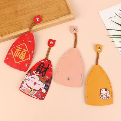 Cute Creative Pull Out Large Capacity Key Sleeve Cartoon Leather Unisex Pull Type Key Bag Pu Leather Key Wallets
