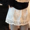 Autumn/Winter 2025 Shark Pants: Pure Cotton Lace Butt & Hip Cover Half Skirt Layer