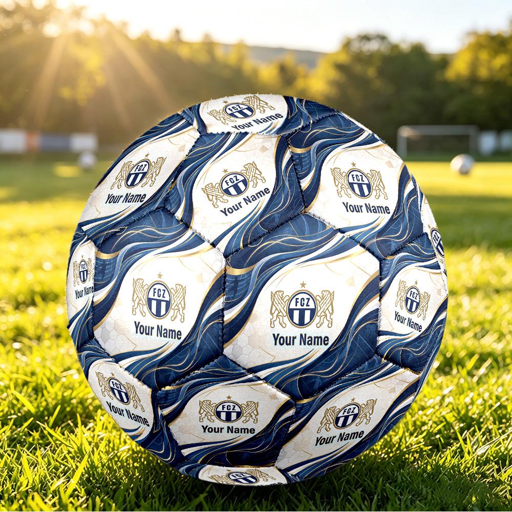 Personalized Size 5 Football FC Zürich Pattern Outdoor Game Sports Ball Gift