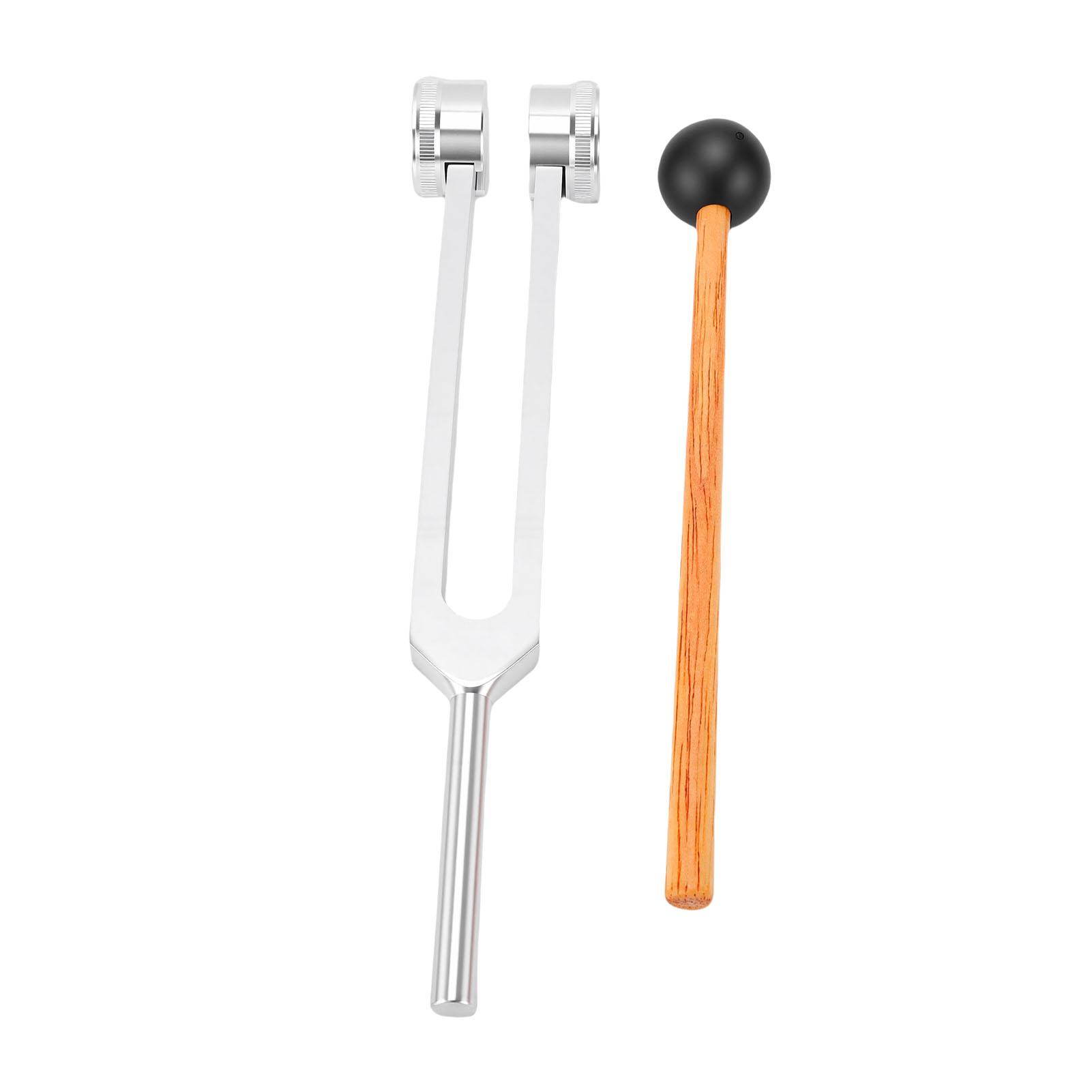 

Tuning Fork with Hammer 128Hz Aluminum Alloy Portable Sensory Tuning Fork for SPA Yoga Meditation Relaxation