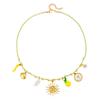 Summer Starfish & Pearl Heart Sea Turtle Pendant Necklace - Dopamine Stainless Steel Clavicle Chain