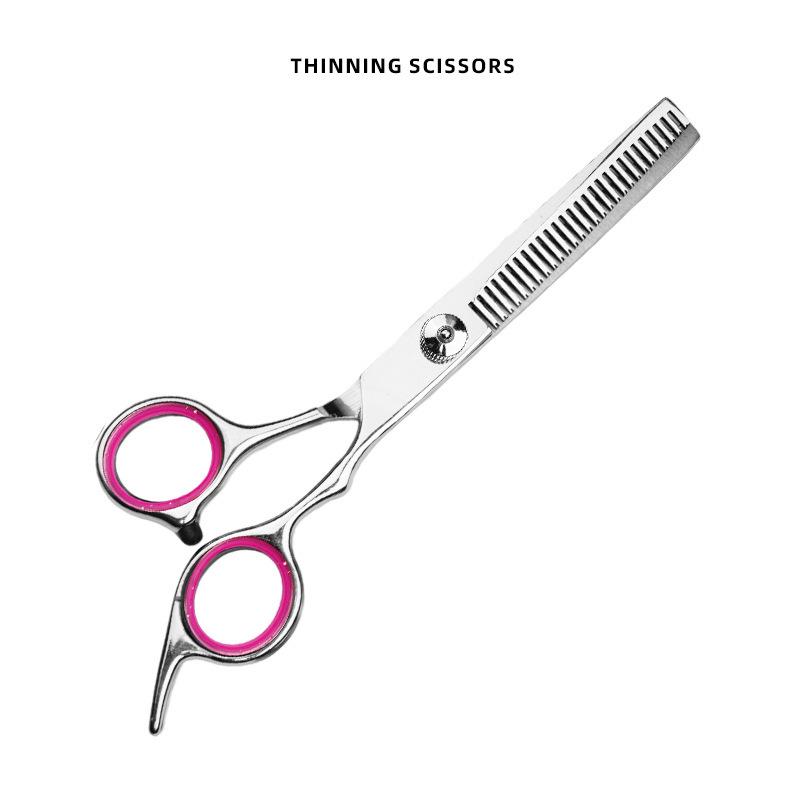 Stainless Steel 6-Inch Hairdressing Scissors Set: Straight, Thinning & Mid-Range Shears