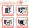 Foldable Cat Bed with Sisal Scratching Board & Tunnel, Indoor Outdoor Pet House with Removable Cushion