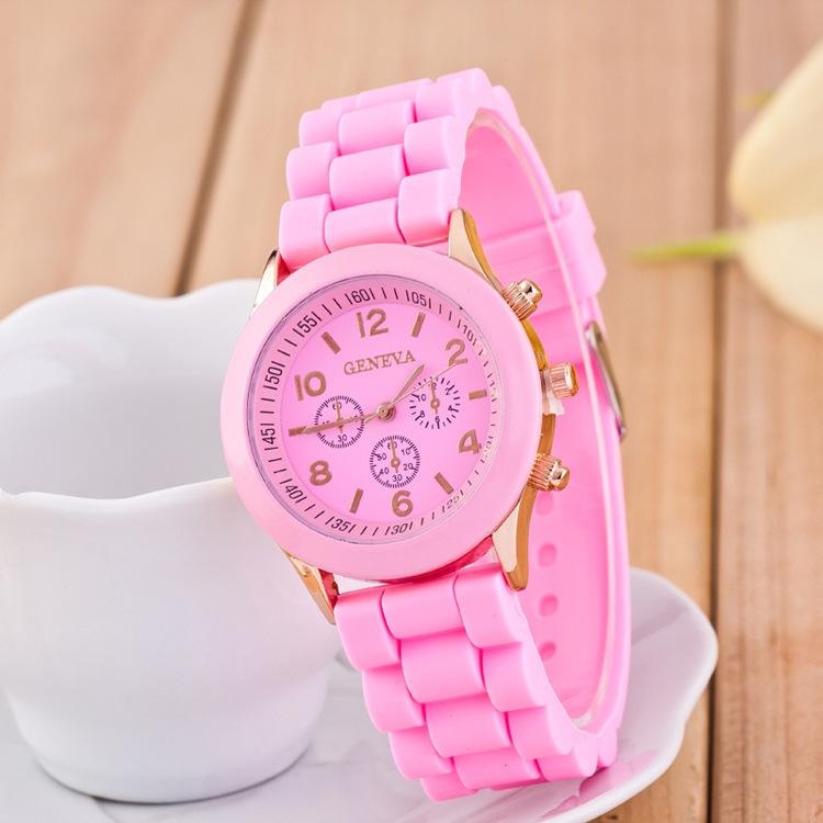 Silicone Watch Fashionable and Beautiful Color Jelly Student Sports Women's Watch