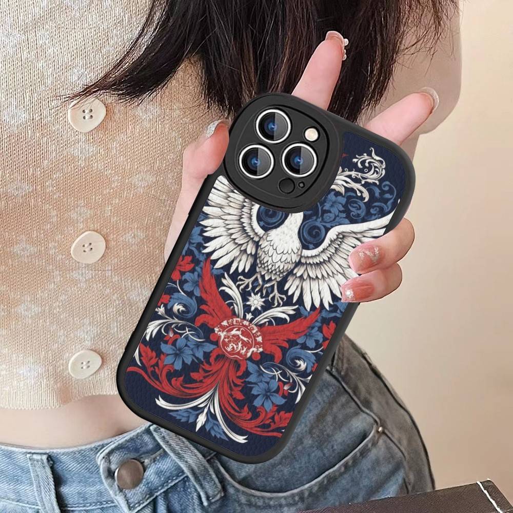 Russia Russian Flags Poccnr Emblem Phone Case For IPhone 16 15 14 13 12 11 Pro Max Plus 16E Soft Leather Cover