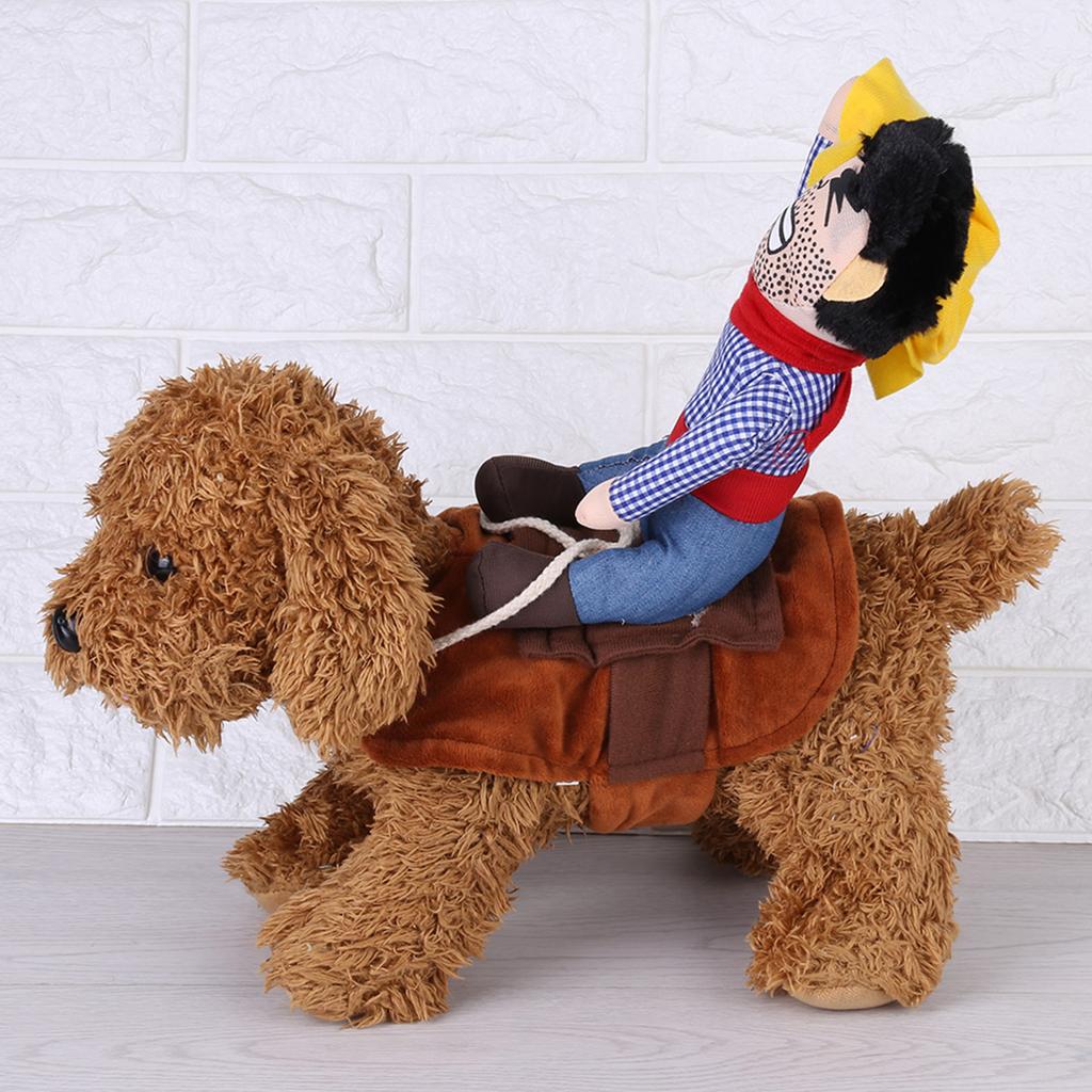 Huisdier Hond Cowboy Kostuum Grappig Ridder Rijkleding Cosplay Kleding (S)