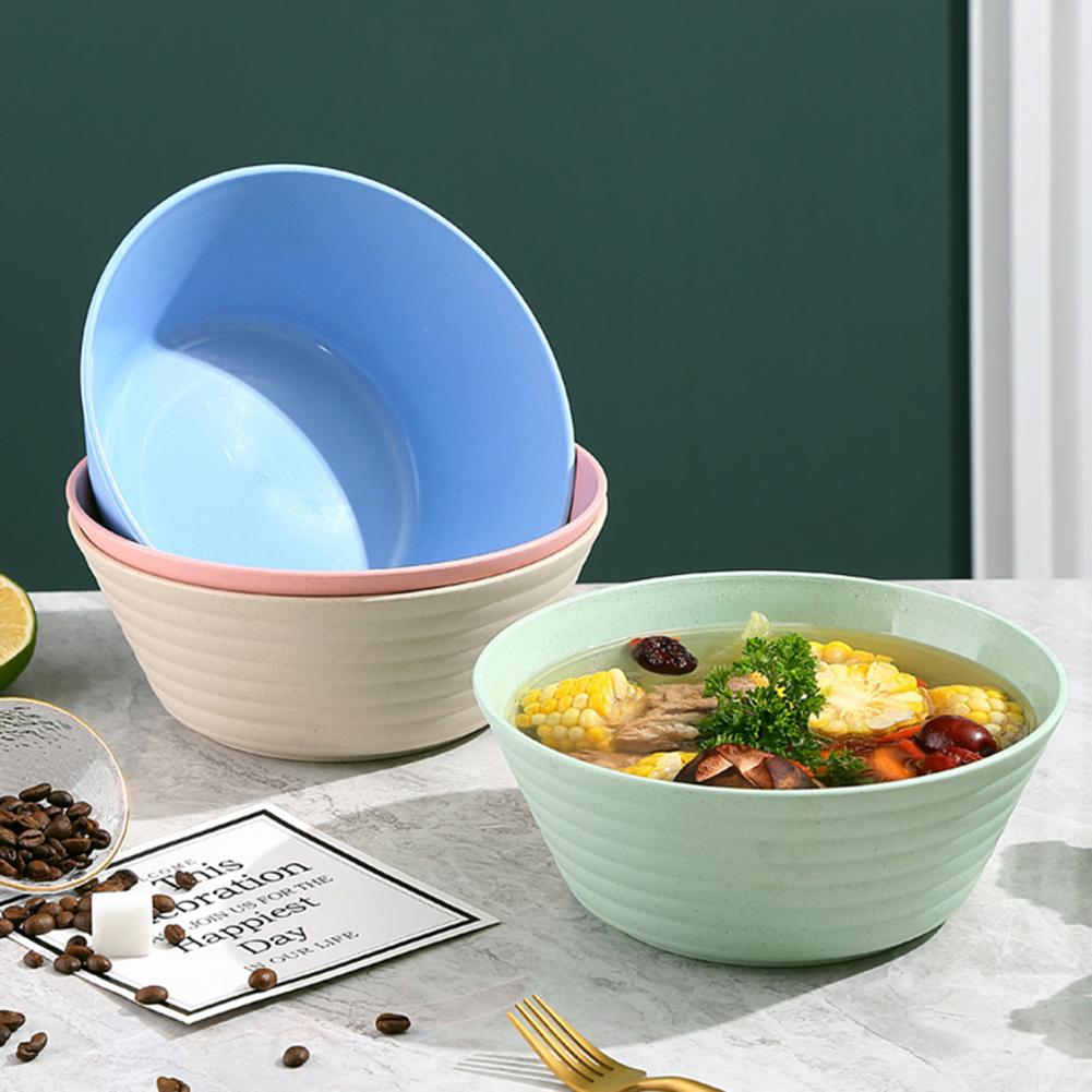 Soup Bowl 4 Colors Cereal Bowl Portable Storage  Simple Unbreakable Soup Rice Bowl