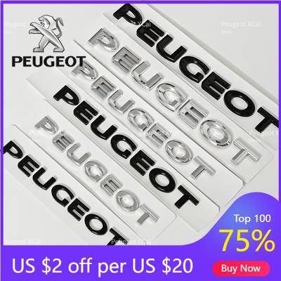 2026 Hot Car Sticker ABS Car Letters Sticker Rear Trunk Emblem Accessories for Peugeot 206 208 307 308 408 2008 3008 406 407 107