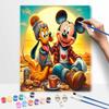 Disney Mickey Pluto Art Hand Painting Kit Leisure Scene Classic Style Home Decor, Vibrant Cartoon Character Wall Hanging Craft Supplies