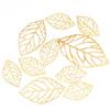 100Pieces Decorative Metal Filigree Leaves Mixed Size Leaves Jewelry Making Component Metal Craft Embellishments