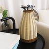 Handwoven European Style 2L Rattan Stainless Steel Vacuum Insulated Flask