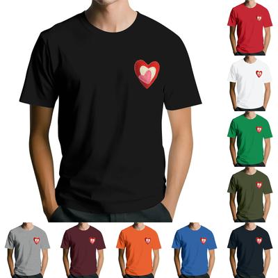Men's  Popular T-shirt Printed Round Neck Short Sleeve T-shirt