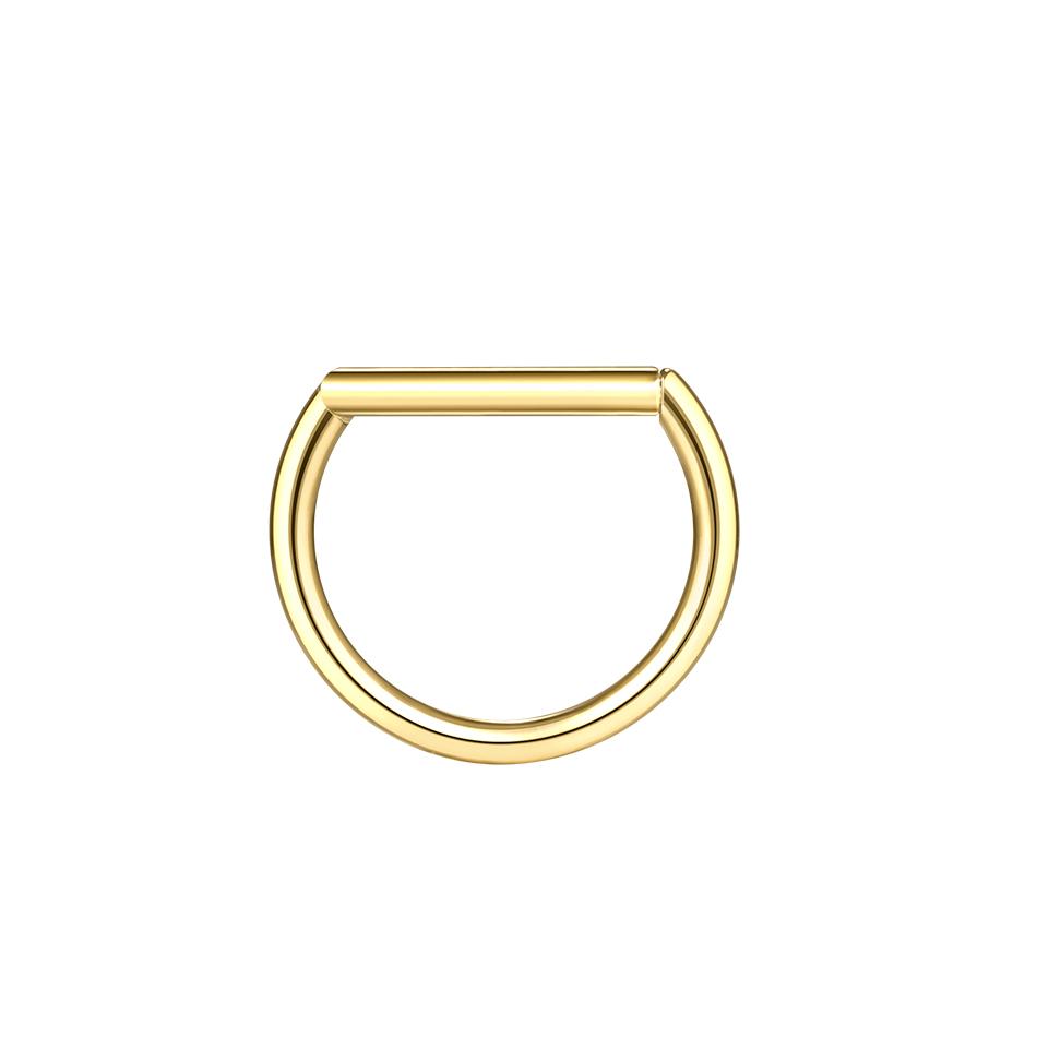 G23 Titanium Piercing D Shape Segment Ring Clicker Ear Cartilage Tragus Helix Lip Nose Hoop Half Ring Jewelry 16G 8/10/12/14mm
