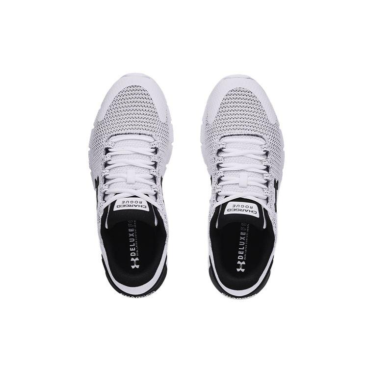 Under Armour Charged Rogue 2.5 Men Running Shoes White Black 3024400-101