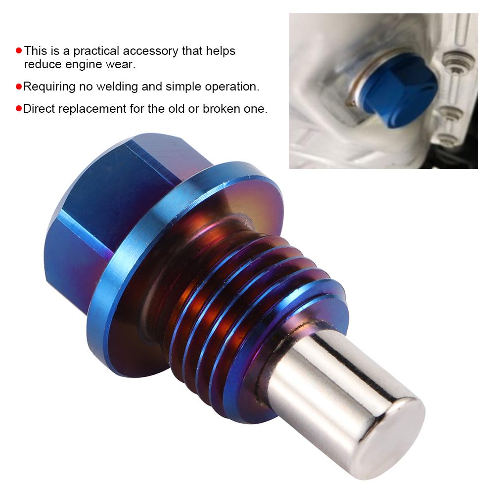 Aluminiumlegering Magnetisk Oljetråg Sump Återflöde Avtappningsplugg Nippel Adapter M14x1.5