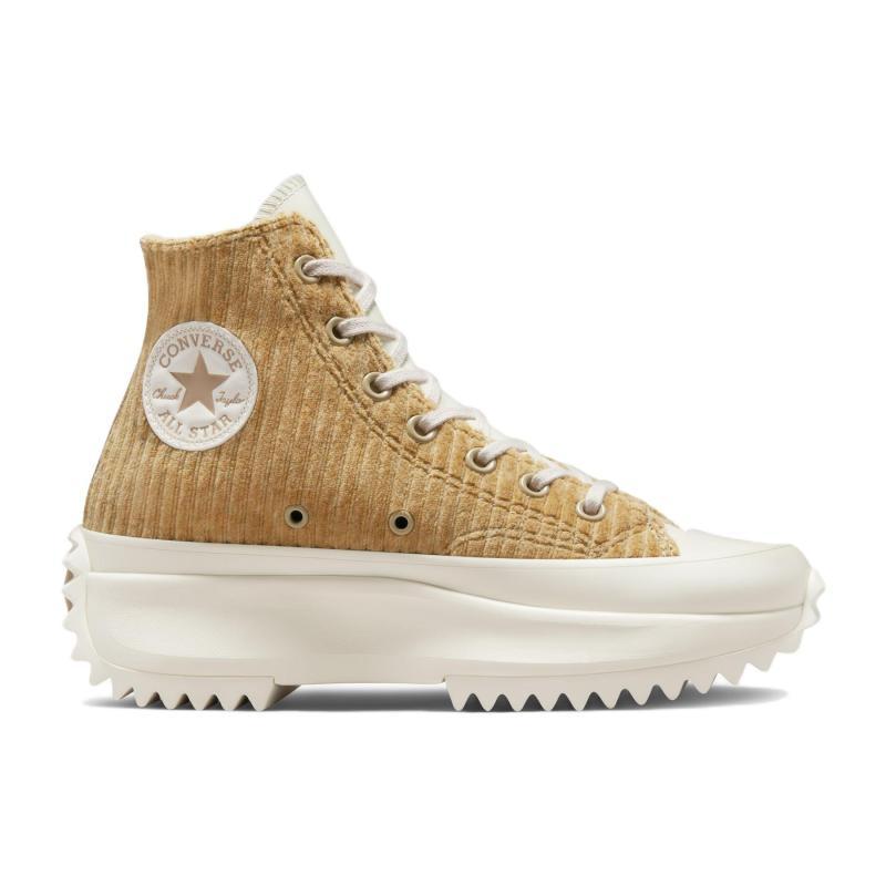 Converse Run Star Hike Fashion Trend High-Top Canvas Shoes Unisex Brown Yellow