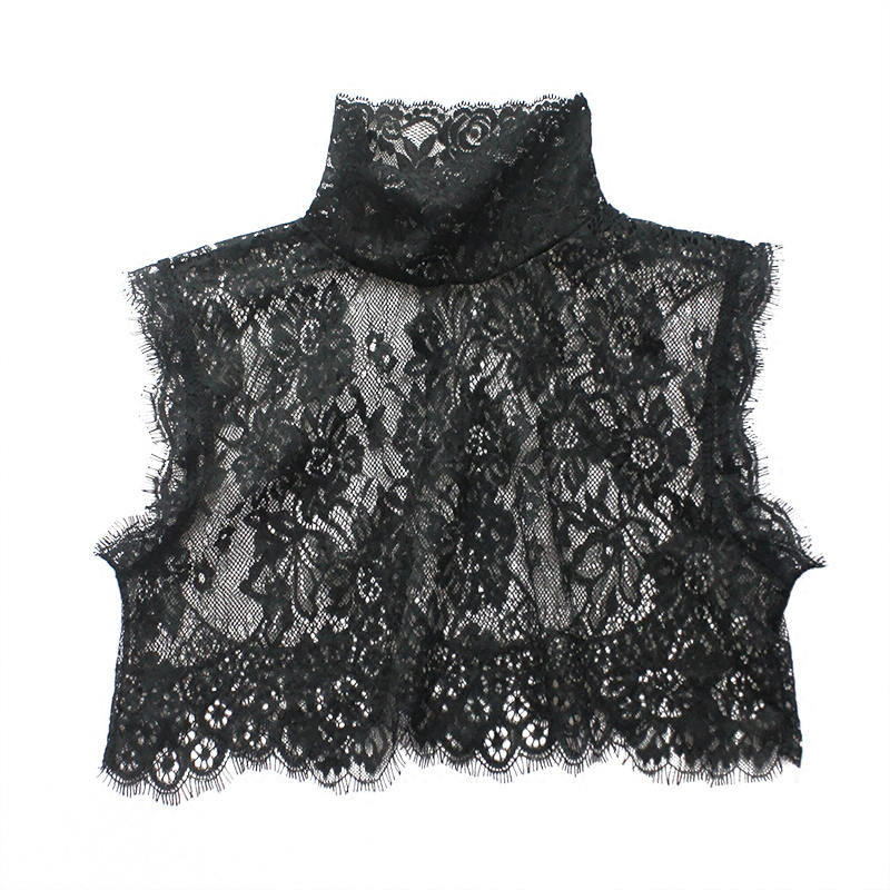 Summer Korean Version Eyelash Lace Decorative Collar High Collar Fake Collar Anti Glare Fake Collar Pullover Versatile Fake Collar