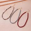 Bohemian men's necklace niche design personalized color splicing soft pottery disc clavicle chain women