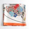 130Cm Silk Scarf Women Large Shawls Spain Flowers Print Stoles Square Bandana Luxury Kerchief Hijab Female Foulards