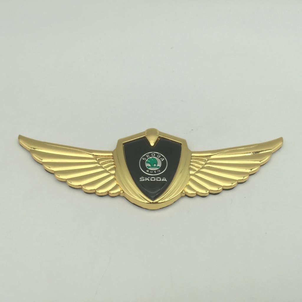 1pcs 3D Metal New for SKODA Car Wings Body Fender Side Emblem Badge Decal Rear Tail Bumper Trunk Sticker Styling Accessories
