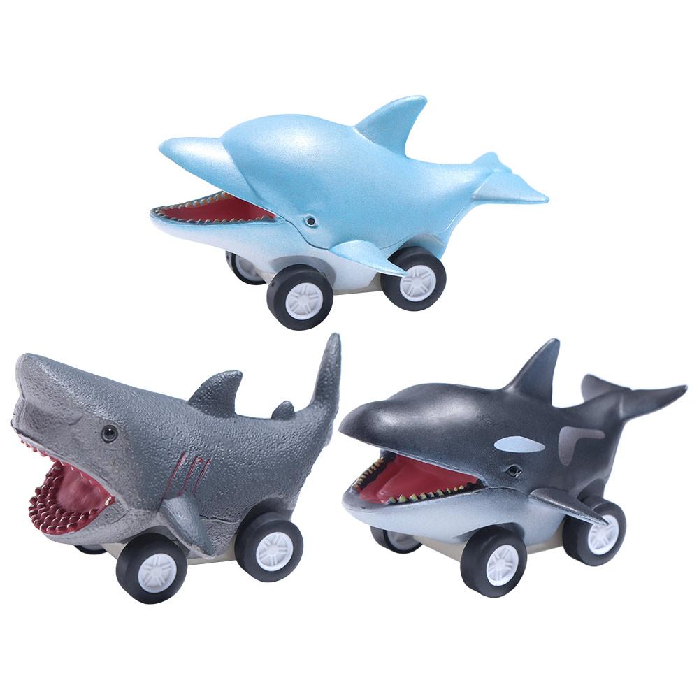 Cute Press and Go Car Toy Great White Shark Killer Whale Pull Back Toy Car  Birthday Gift