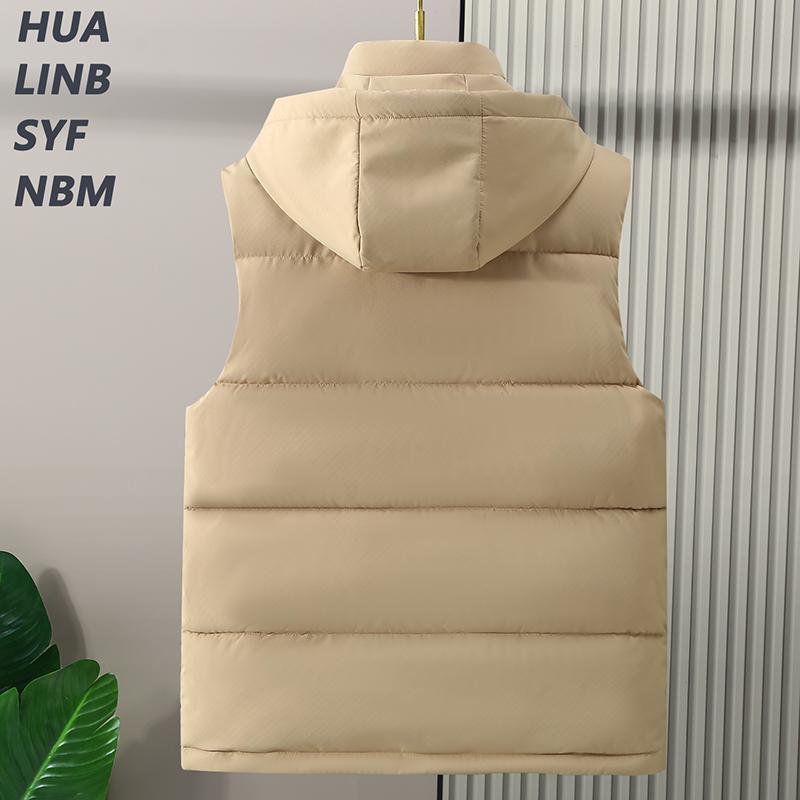 Plus Size S-8XL Waterproof Sleeveless Parka Man Waistcoat  Fashion Men's Warm Vest Hooded Korean Style Padded Coats