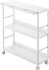 Yamazaki Slim Wagon for Trash Tower with Kitchen Countertop Gap 10765 Cans, White, W57.4×D25.3×H65.1cm, Series, Casters, Storage, Storage,
